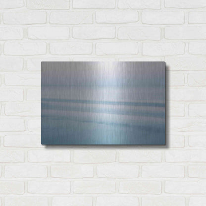 Luxe Metal Art 'Three Waves Crescent Beach' by John Juracek, Metal Wall Art,24x16