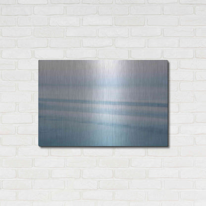 Luxe Metal Art 'Three Waves Crescent Beach' by John Juracek, Metal Wall Art,36x24