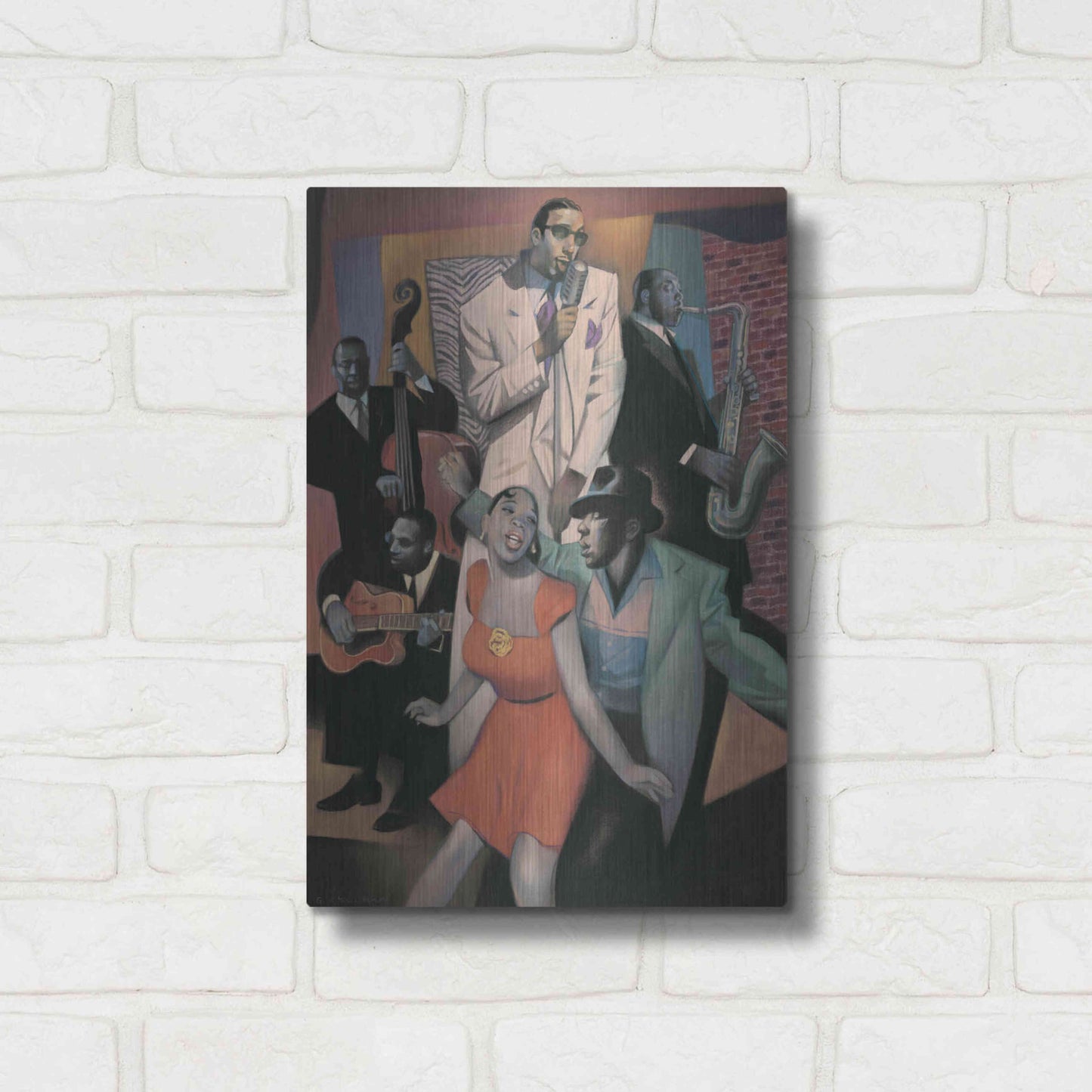 Luxe Metal Art 'Club Zanzibar' by Gary Kelley, Metal Wall Art,12x16