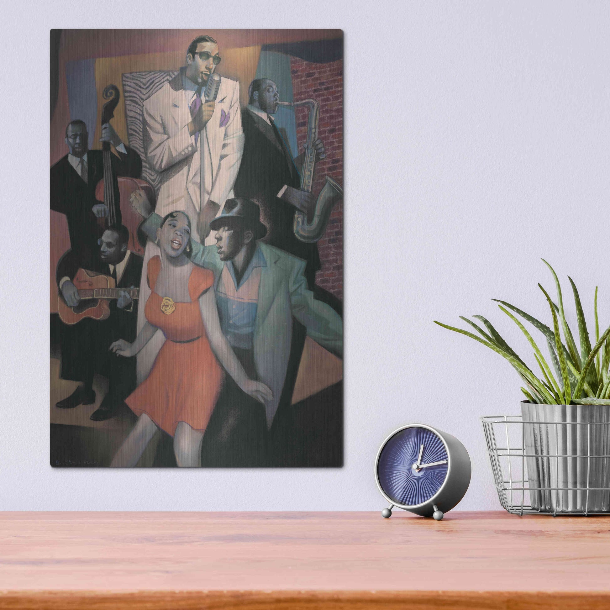 Luxe Metal Art 'Club Zanzibar' by Gary Kelley, Metal Wall Art,12x16