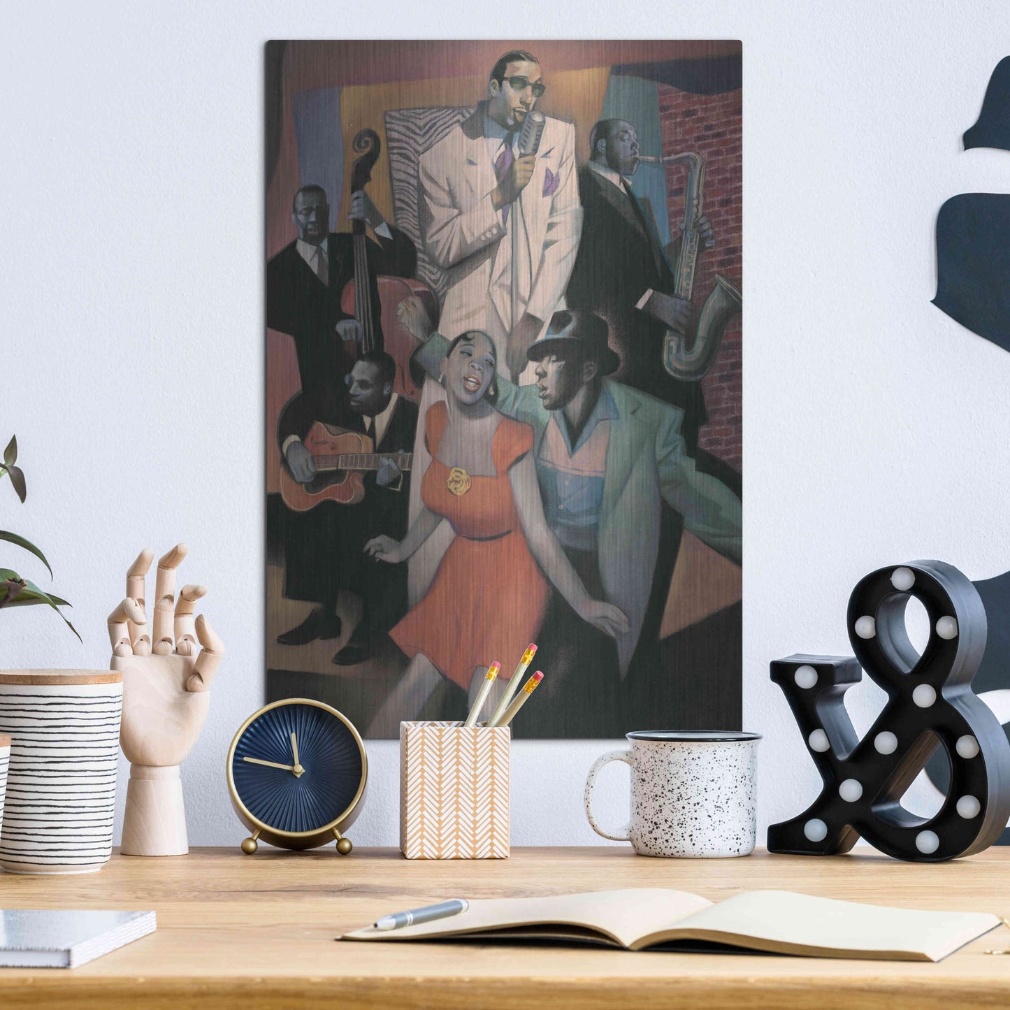 Luxe Metal Art 'Club Zanzibar' by Gary Kelley, Metal Wall Art,12x16