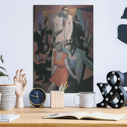 Luxe Metal Art 'Club Zanzibar' by Gary Kelley, Metal Wall Art,12x16