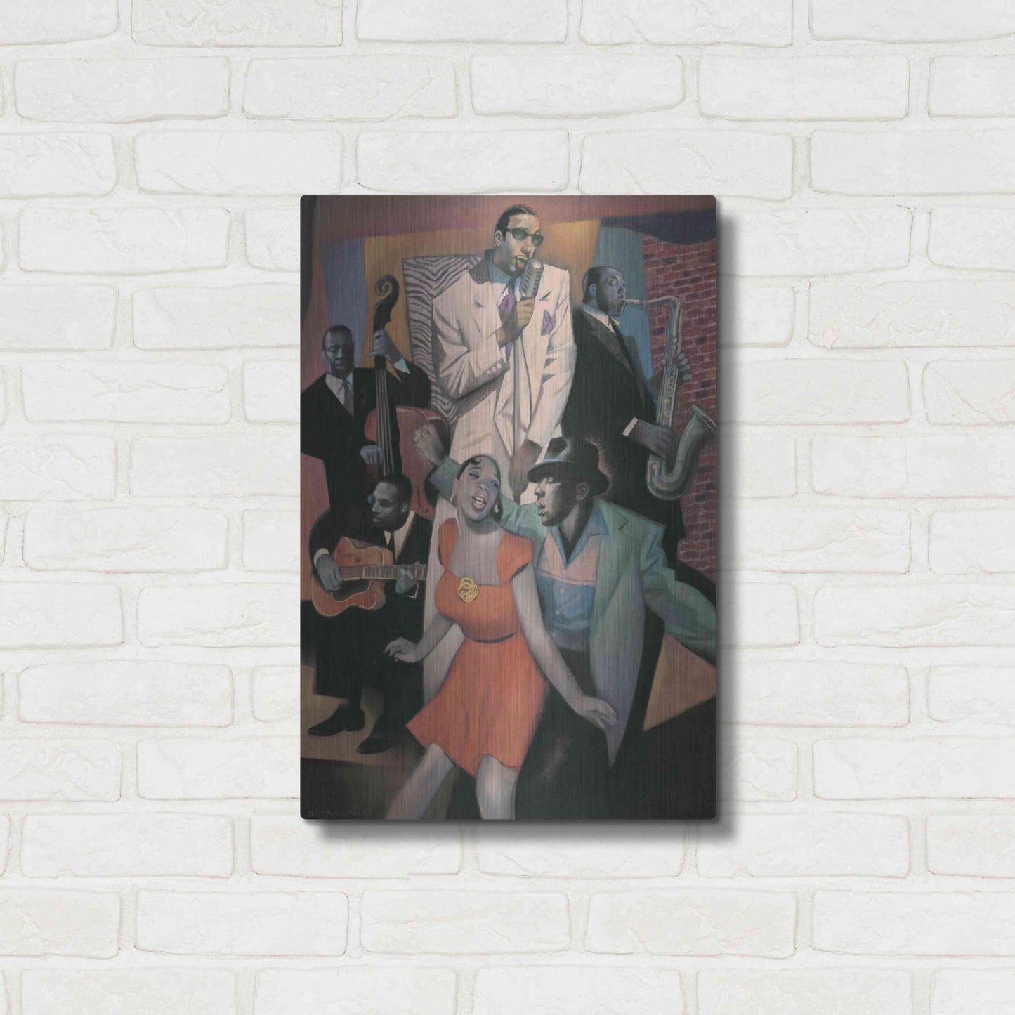 Luxe Metal Art 'Club Zanzibar' by Gary Kelley, Metal Wall Art,16x24