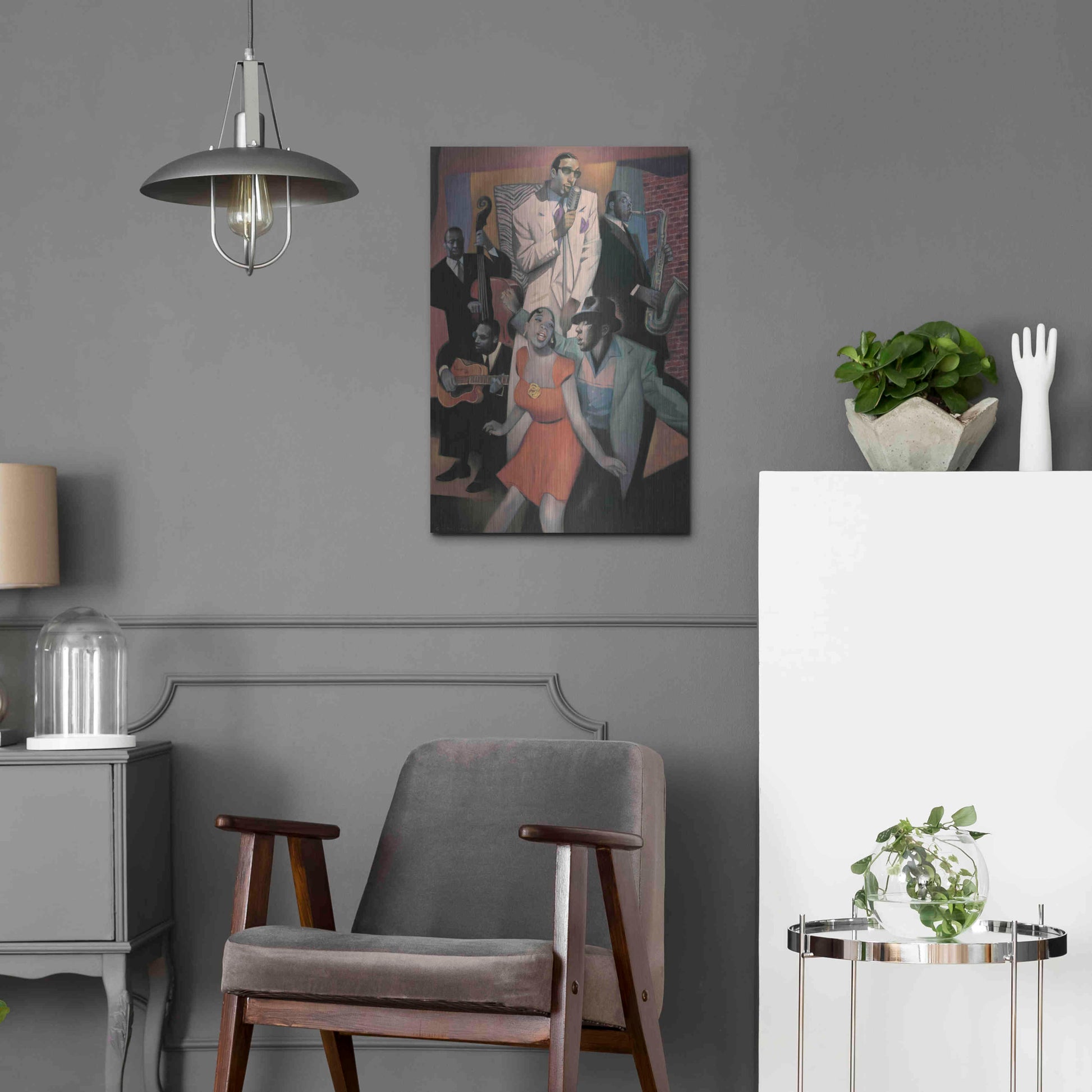 Luxe Metal Art 'Club Zanzibar' by Gary Kelley, Metal Wall Art,16x24