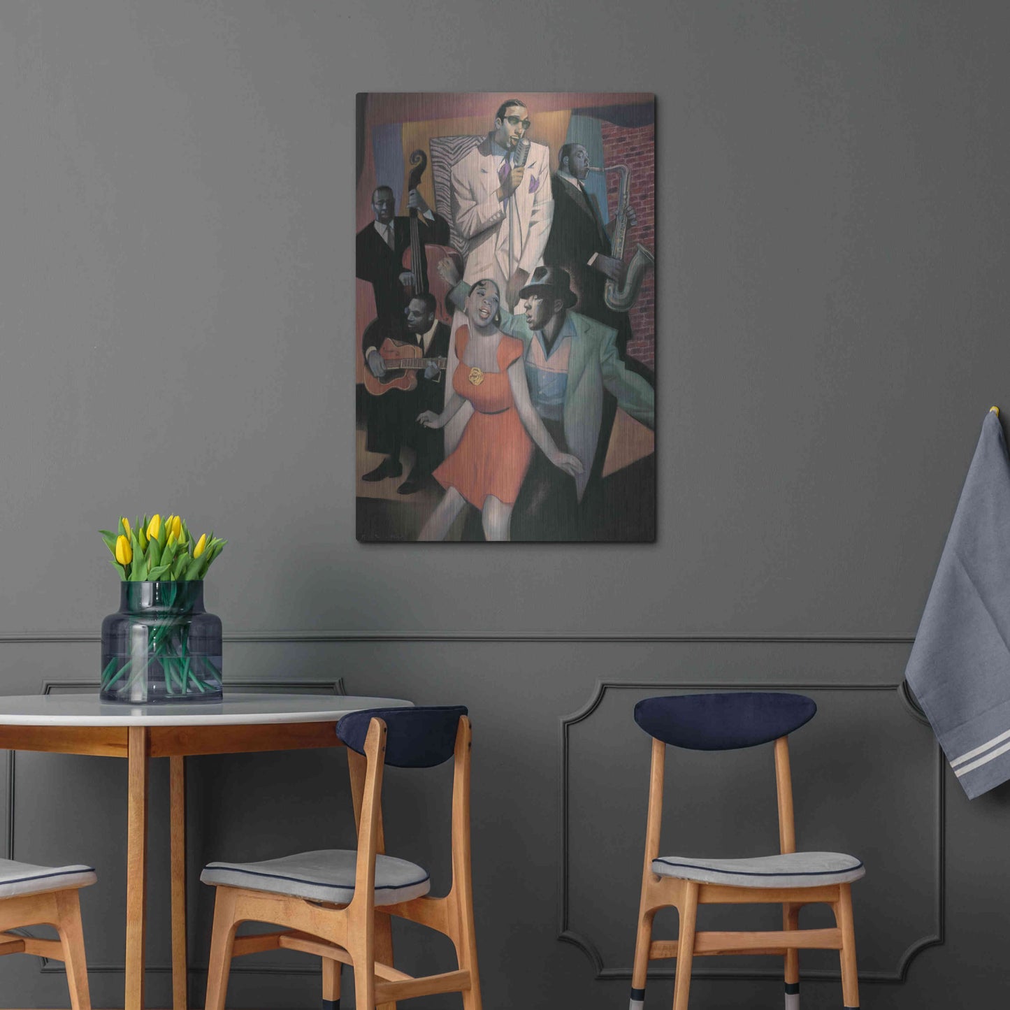 Luxe Metal Art 'Club Zanzibar' by Gary Kelley, Metal Wall Art,24x36