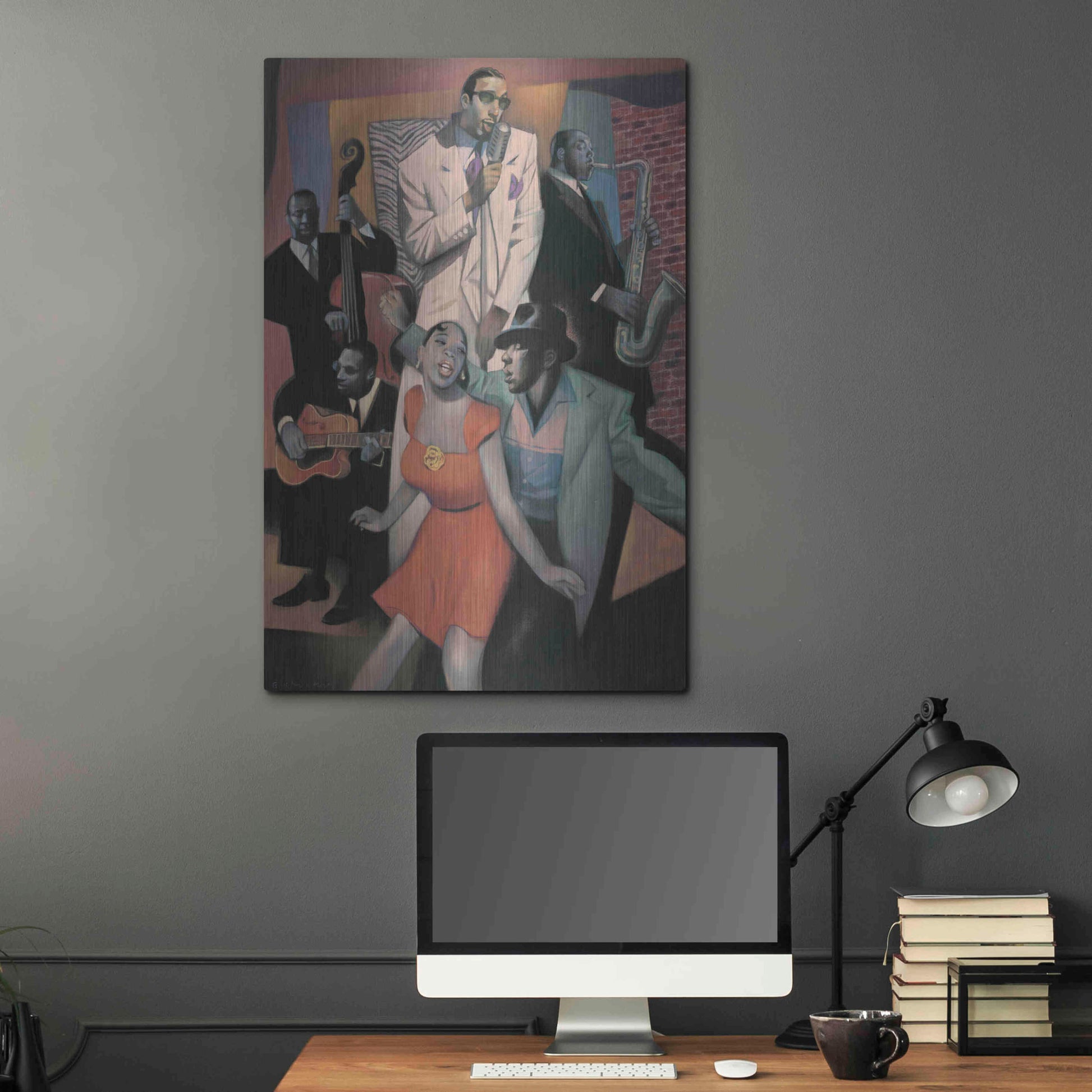 Luxe Metal Art 'Club Zanzibar' by Gary Kelley, Metal Wall Art,24x36