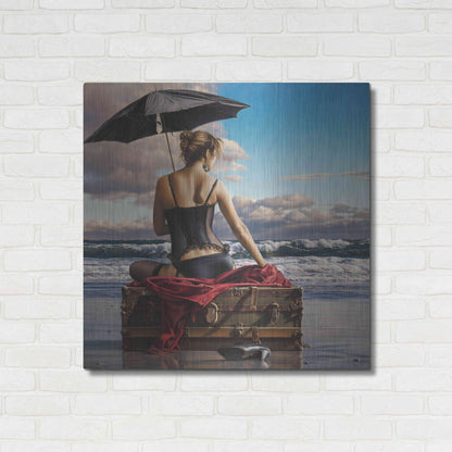 Luxe Metal Art 'On the Edge of the World' by Paul Kelley, Metal Wall Art,36x36