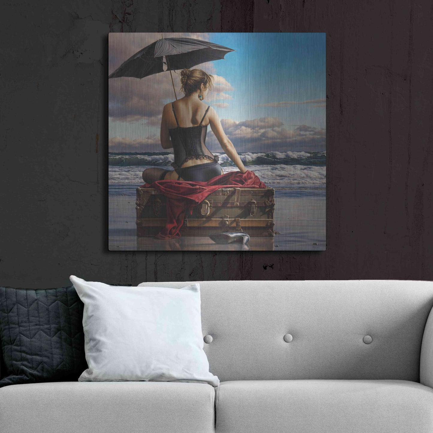 Luxe Metal Art 'On the Edge of the World' by Paul Kelley, Metal Wall Art,36x36