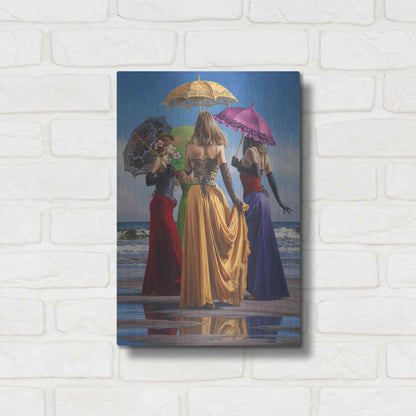 Luxe Metal Art 'Parasols' by Paul Kelley, Metal Wall Art,12x16