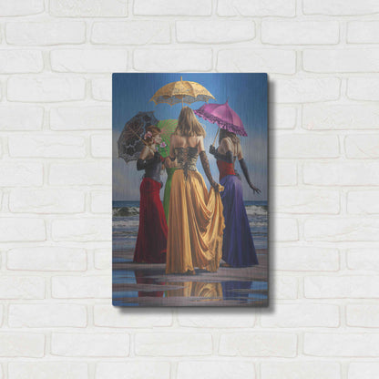 Luxe Metal Art 'Parasols' by Paul Kelley, Metal Wall Art,16x24