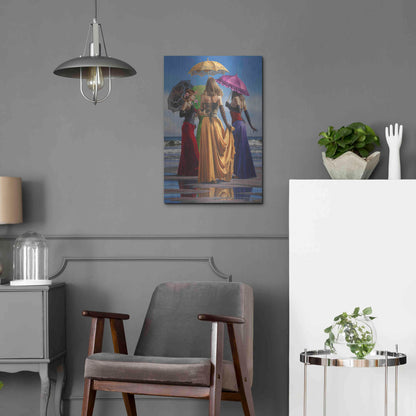 Luxe Metal Art 'Parasols' by Paul Kelley, Metal Wall Art,16x24