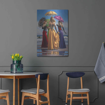 Luxe Metal Art 'Parasols' by Paul Kelley, Metal Wall Art,24x36