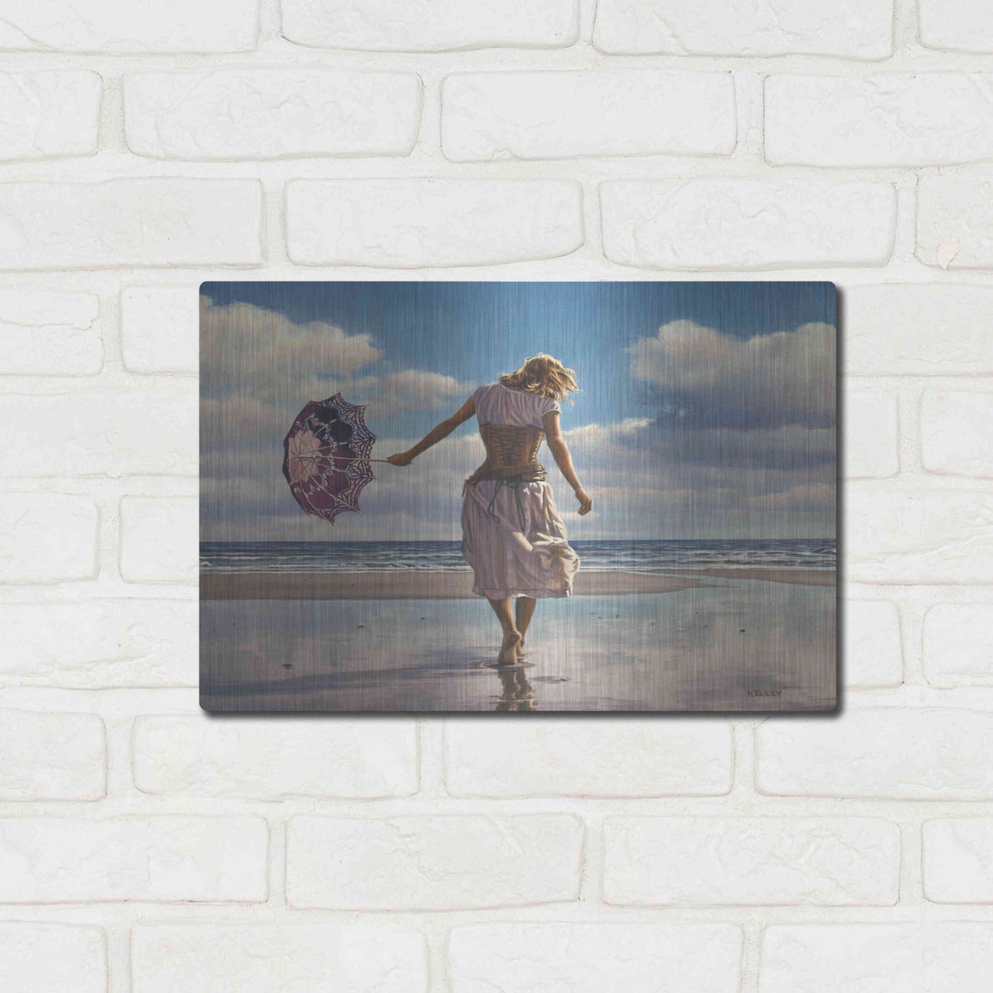 Luxe Metal Art 'Walking on Broken Clouds' by Paul Kelley, Metal Wall Art,16x12