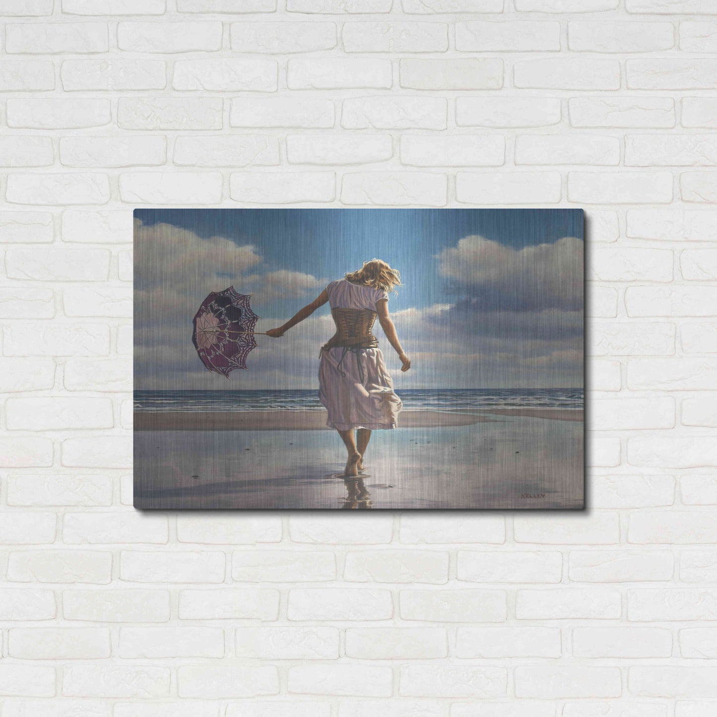 Luxe Metal Art 'Walking on Broken Clouds' by Paul Kelley, Metal Wall Art,36x24