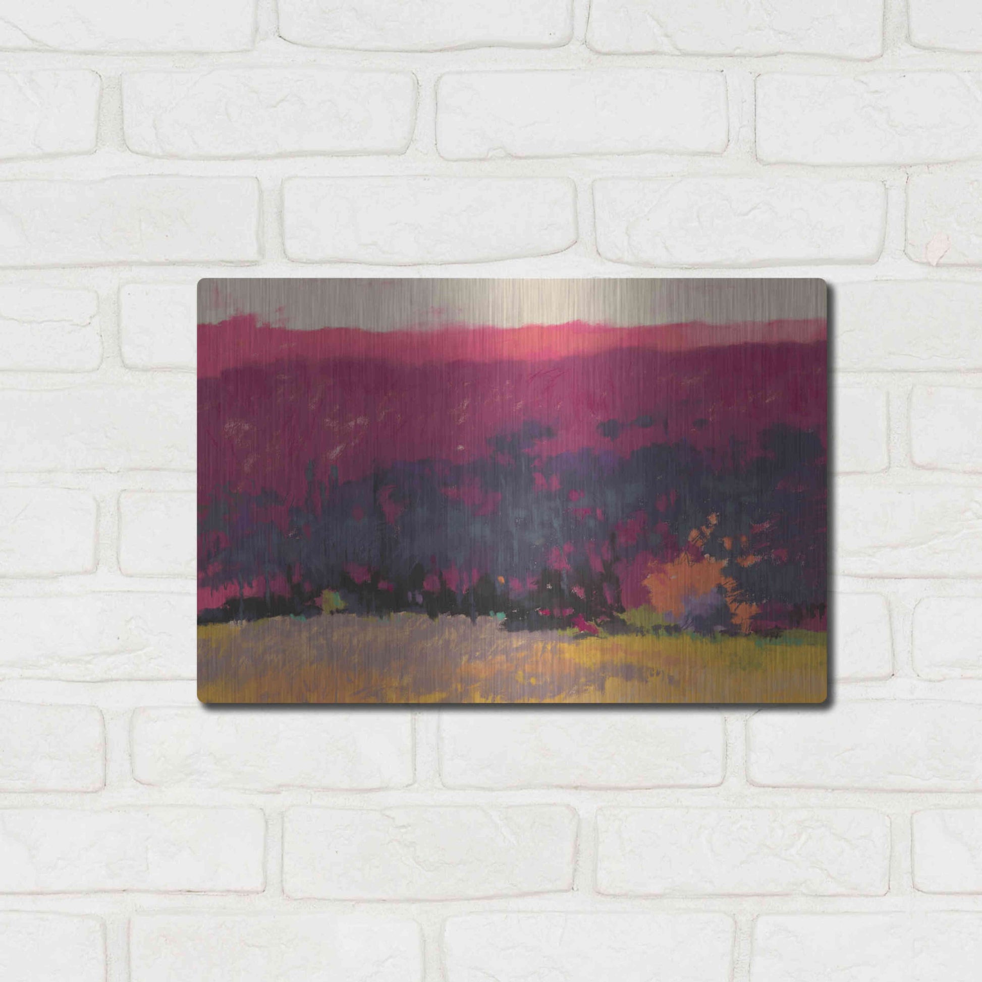 Luxe Metal Art 'Glow' by Mike Kelly, Metal Wall Art,16x12