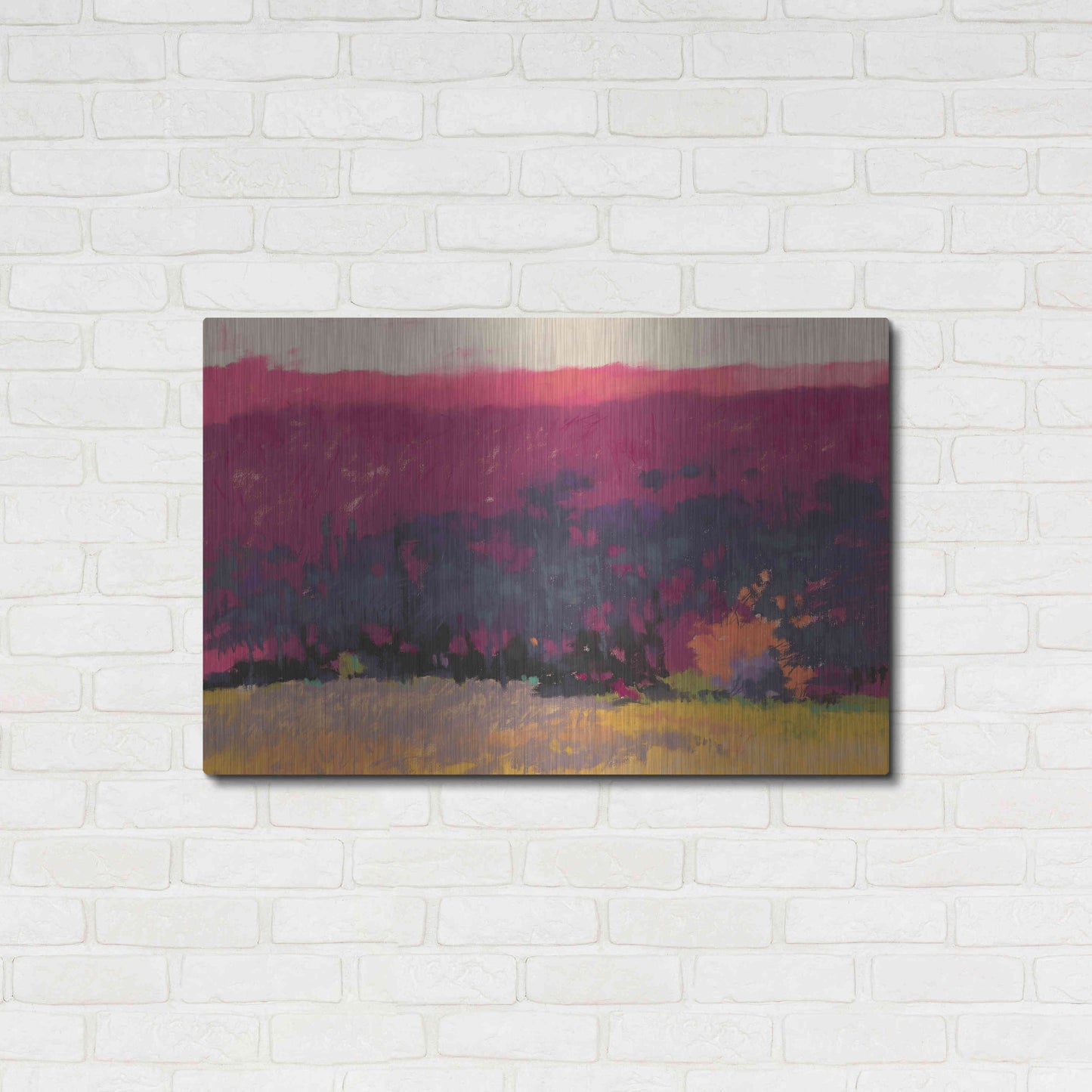 Luxe Metal Art 'Glow' by Mike Kelly, Metal Wall Art,36x24