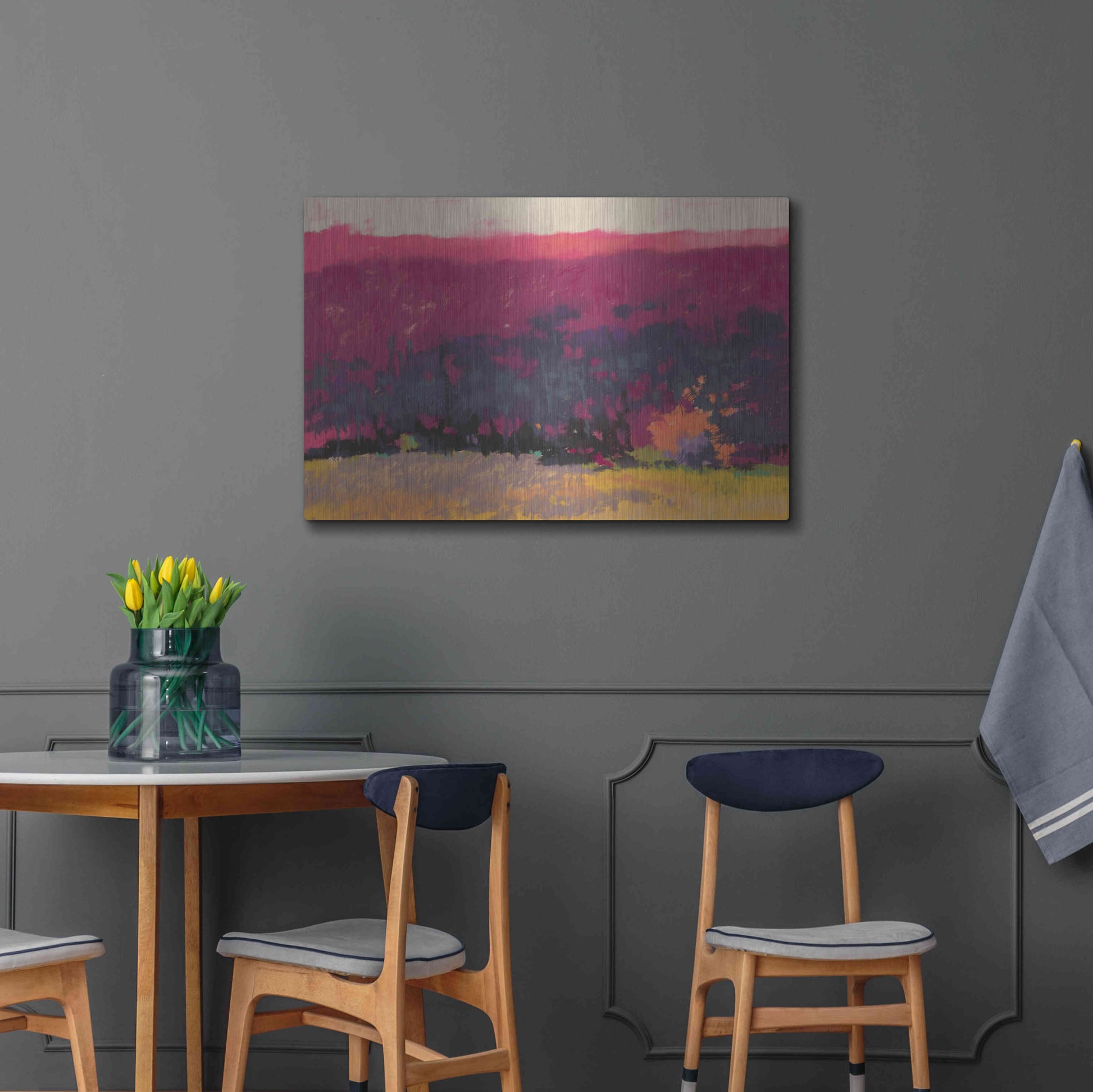 Luxe Metal Art 'Glow' by Mike Kelly, Metal Wall Art,36x24