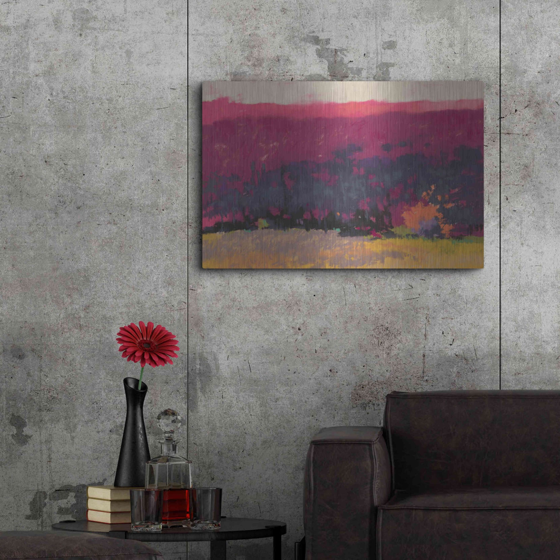 Luxe Metal Art 'Glow' by Mike Kelly, Metal Wall Art,36x24