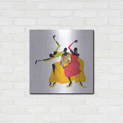 Luxe Metal Art 'Go Sally Go' by Shan Kelly, Metal Wall Art,24x24