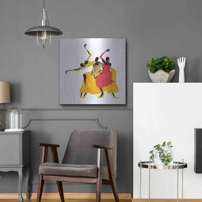 Luxe Metal Art 'Go Sally Go' by Shan Kelly, Metal Wall Art,24x24