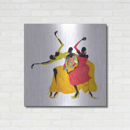 Luxe Metal Art 'Go Sally Go' by Shan Kelly, Metal Wall Art,36x36