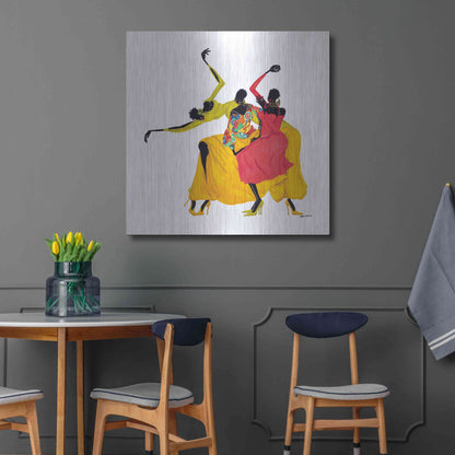 Luxe Metal Art 'Go Sally Go' by Shan Kelly, Metal Wall Art,36x36