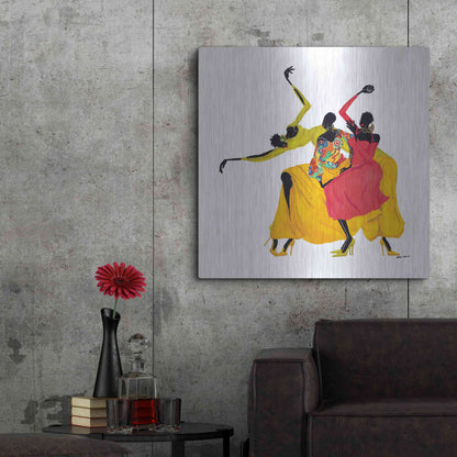 Luxe Metal Art 'Go Sally Go' by Shan Kelly, Metal Wall Art,36x36