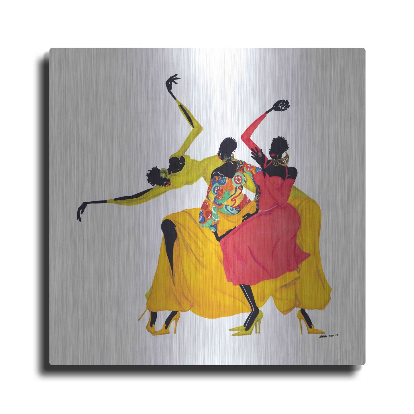 Luxe Metal Art 'Go Sally Go' by Shan Kelly, Metal Wall Art
