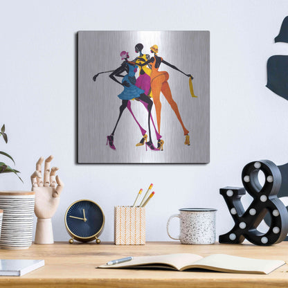 Luxe Metal Art 'Hips Hips Hips' by Shan Kelly, Metal Wall Art,12x12