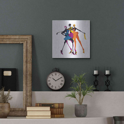 Luxe Metal Art 'Hips Hips Hips' by Shan Kelly, Metal Wall Art,12x12