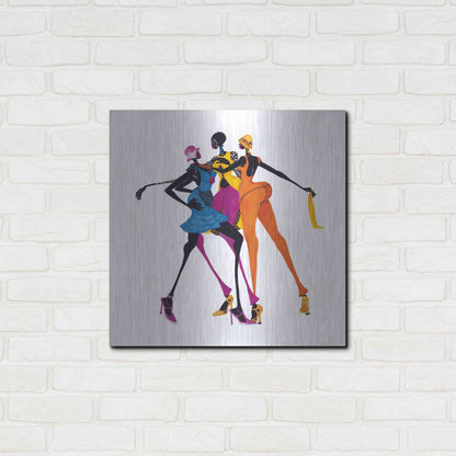 Luxe Metal Art 'Hips Hips Hips' by Shan Kelly, Metal Wall Art,24x24