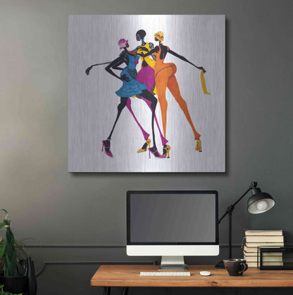 Luxe Metal Art 'Hips Hips Hips' by Shan Kelly, Metal Wall Art,36x36