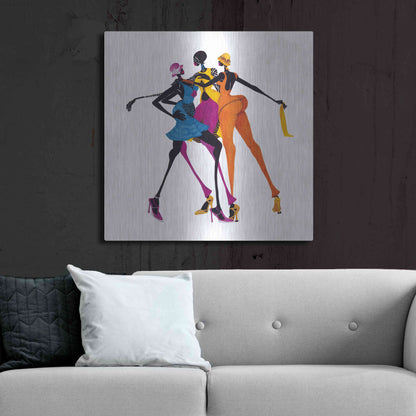 Luxe Metal Art 'Hips Hips Hips' by Shan Kelly, Metal Wall Art,36x36