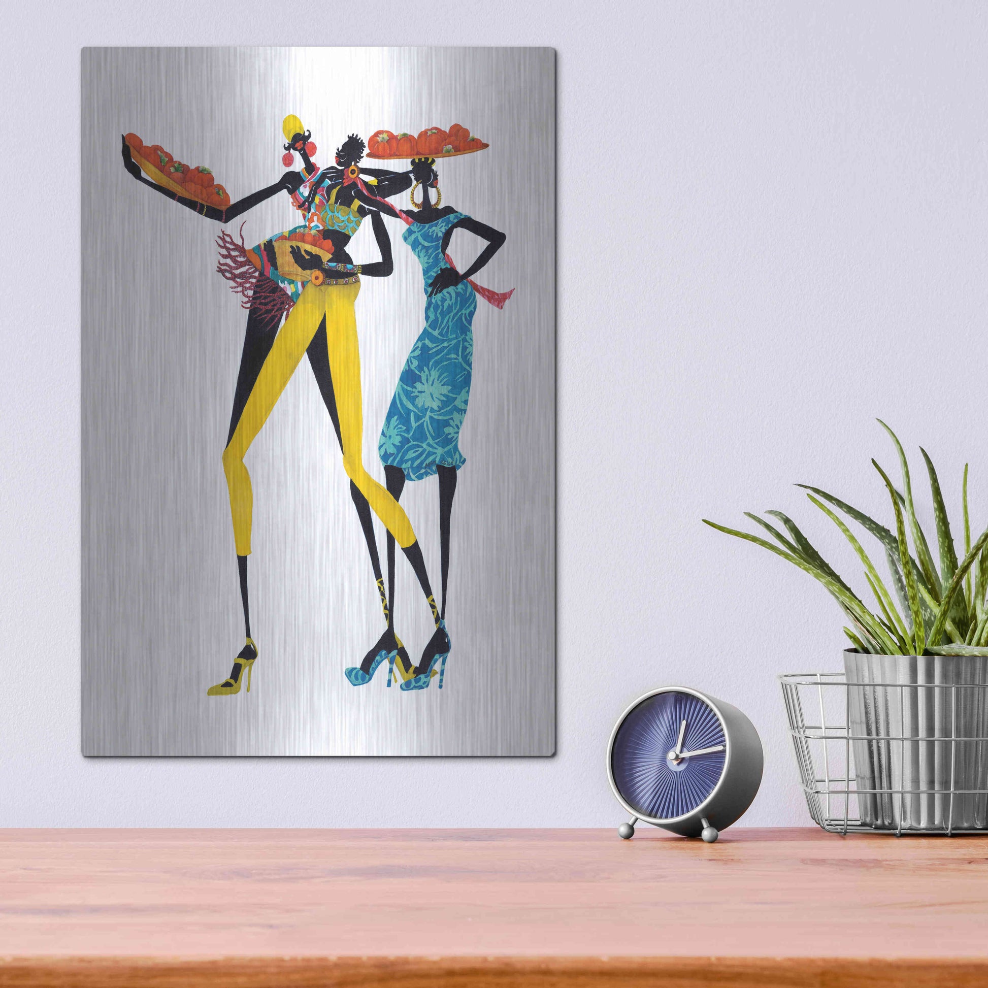 Luxe Metal Art 'Jolie' by Shan Kelly, Metal Wall Art,12x16