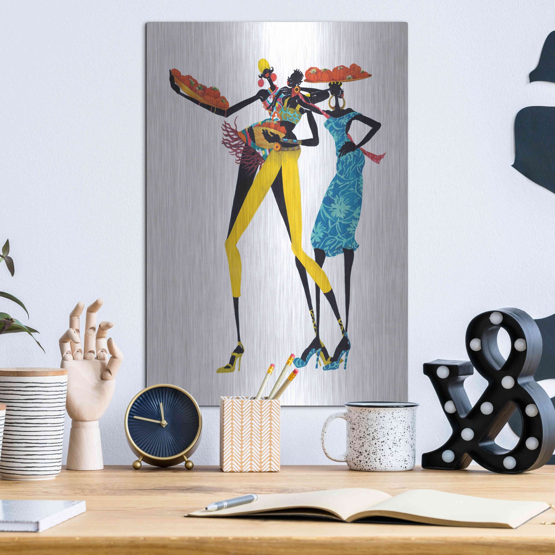 Luxe Metal Art 'Jolie' by Shan Kelly, Metal Wall Art,12x16