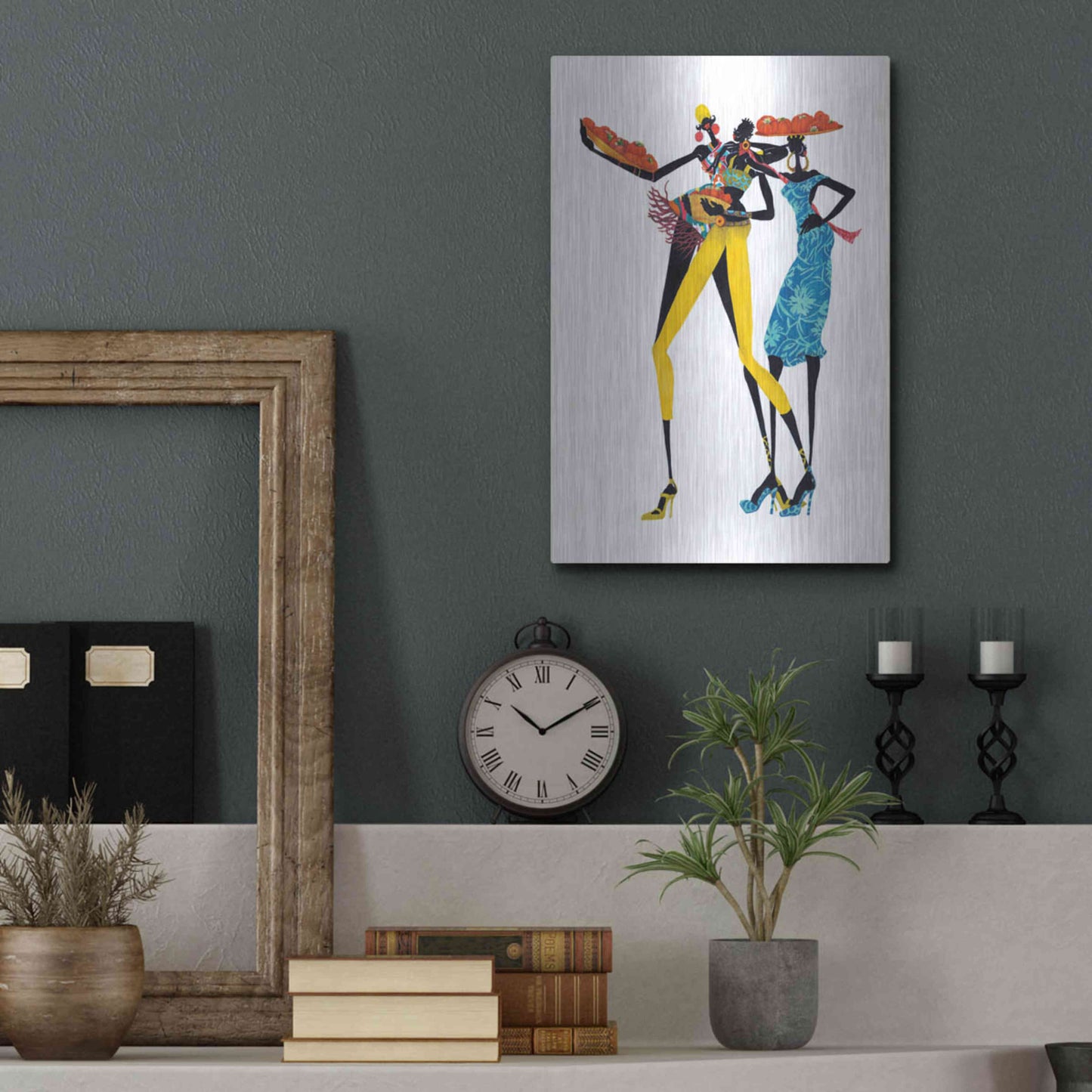 Luxe Metal Art 'Jolie' by Shan Kelly, Metal Wall Art,12x16