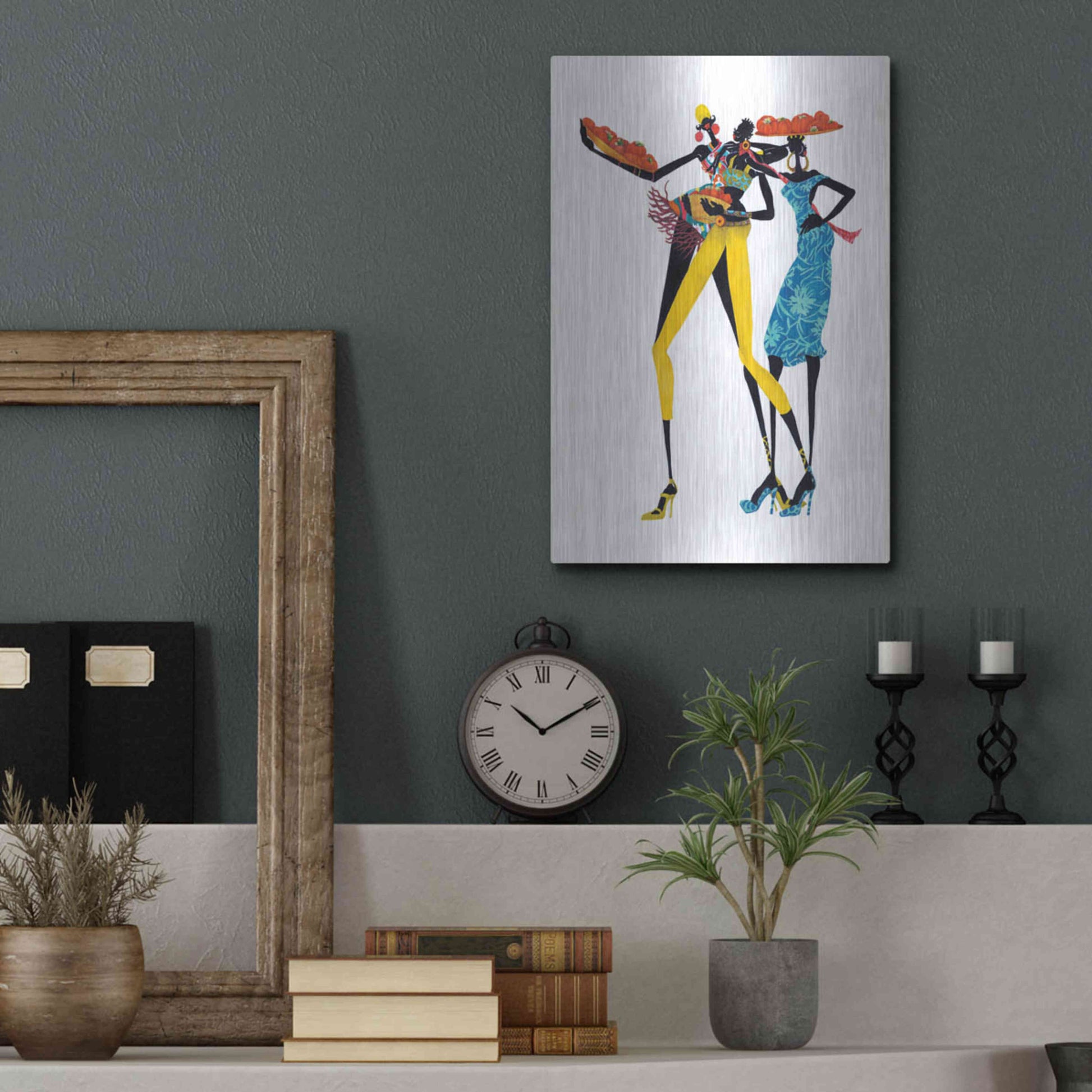 Luxe Metal Art 'Jolie' by Shan Kelly, Metal Wall Art,12x16