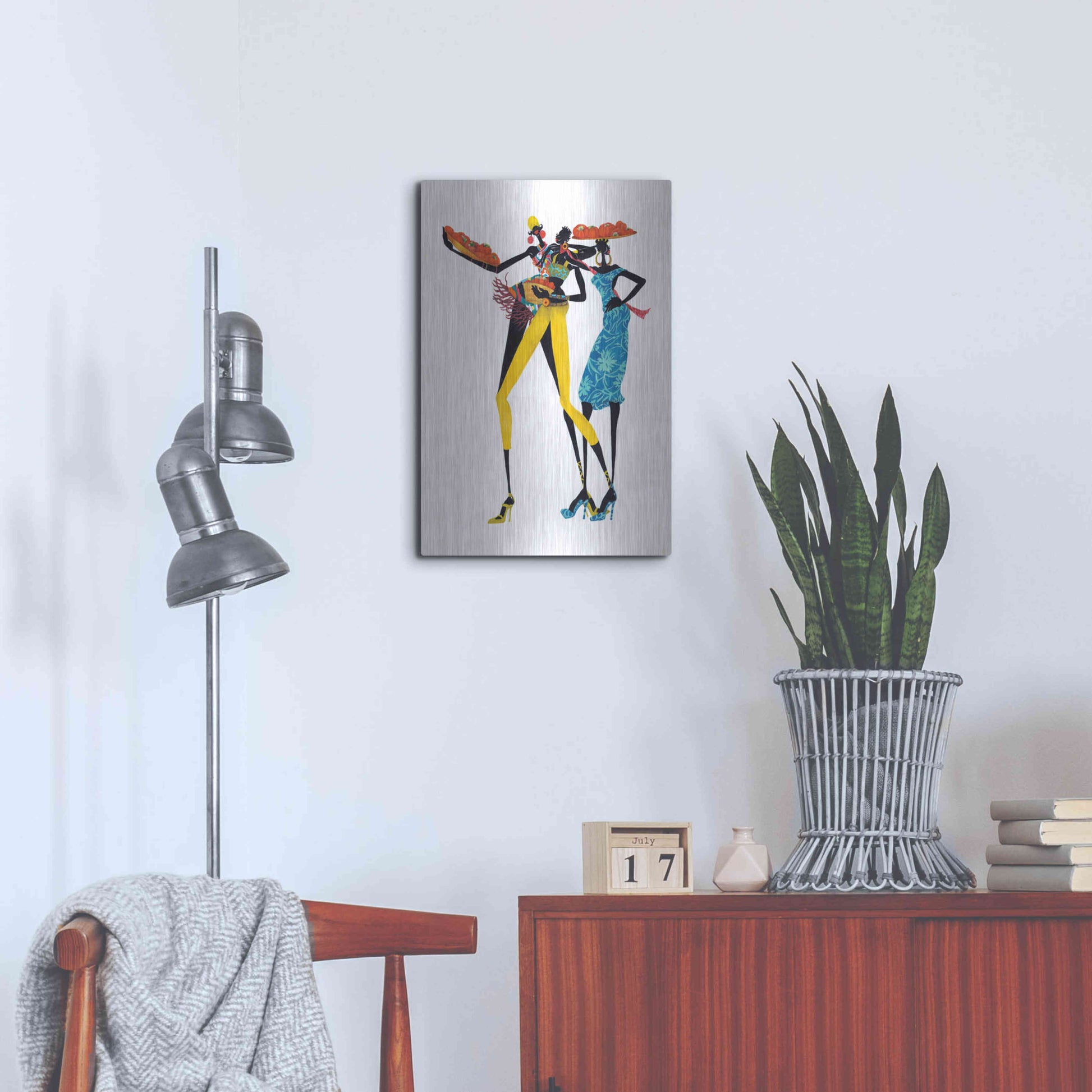 Luxe Metal Art 'Jolie' by Shan Kelly, Metal Wall Art,16x24