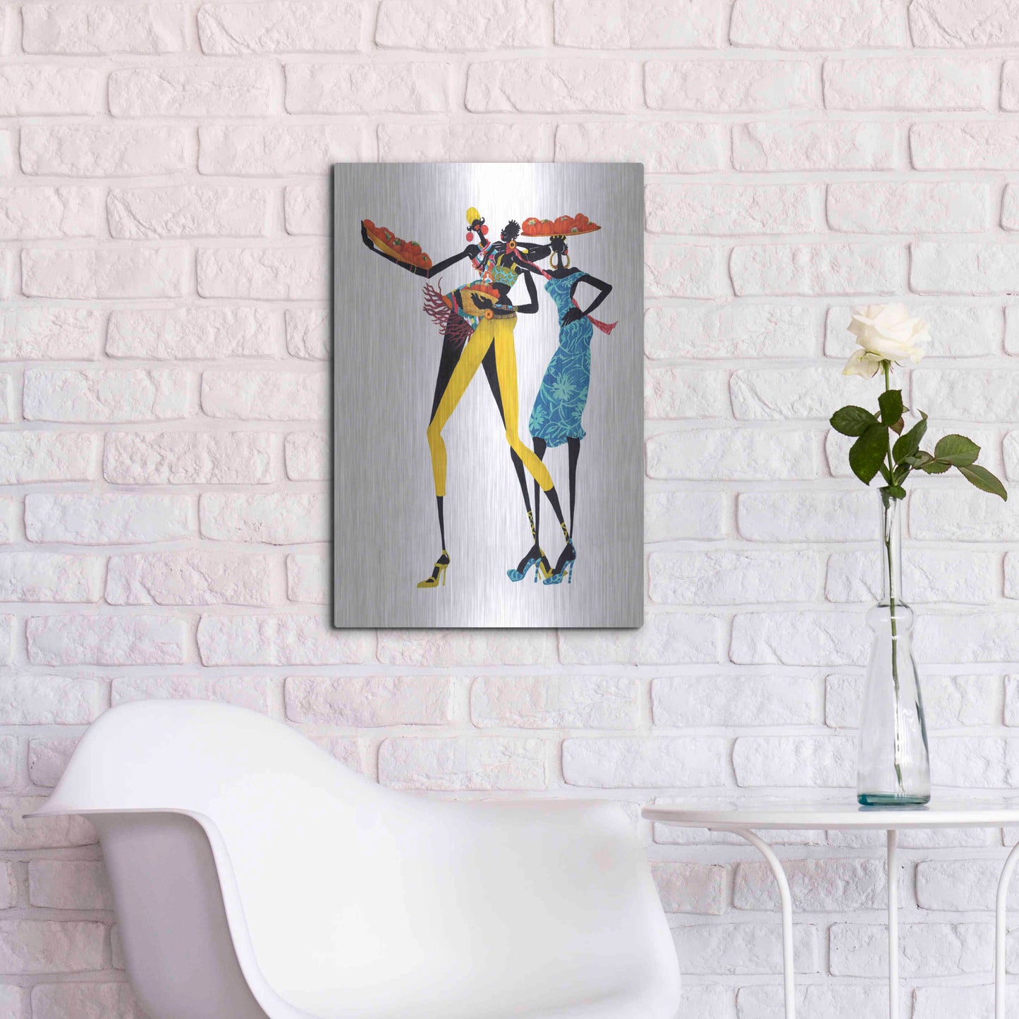 Luxe Metal Art 'Jolie' by Shan Kelly, Metal Wall Art,16x24