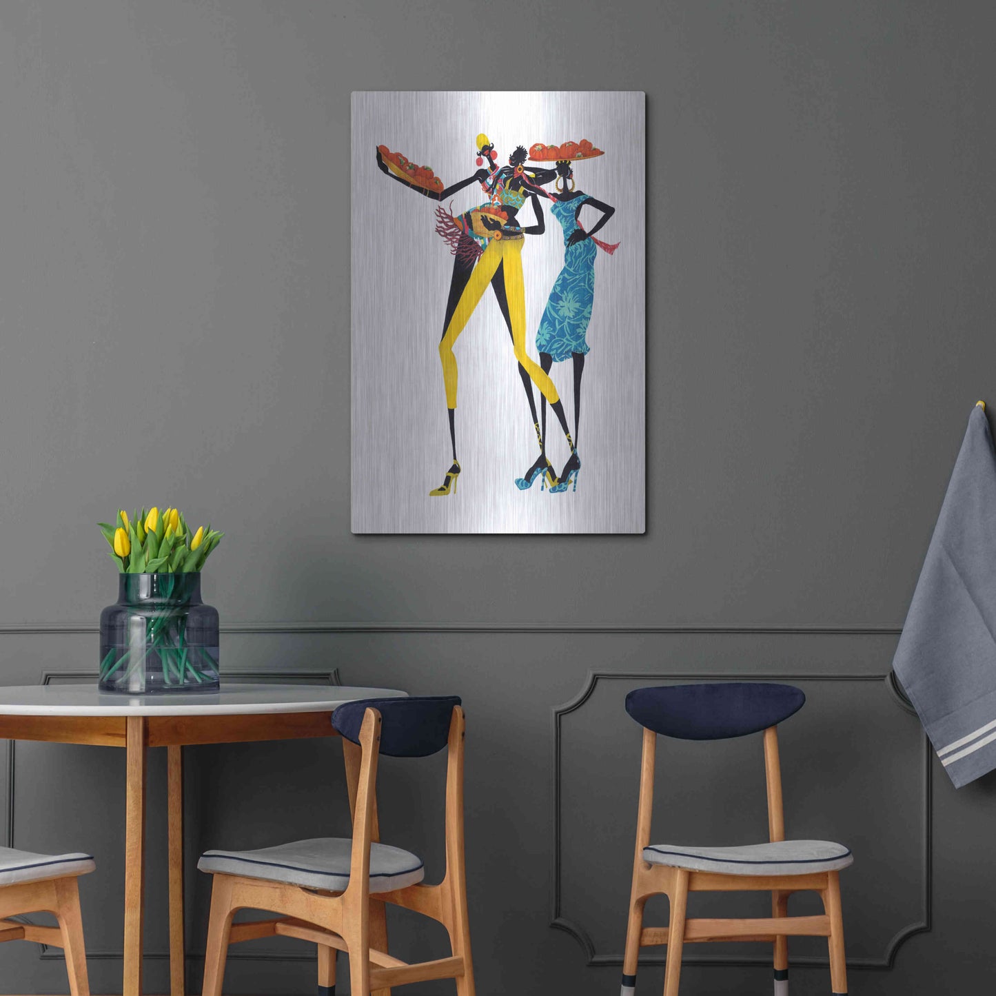 Luxe Metal Art 'Jolie' by Shan Kelly, Metal Wall Art,24x36