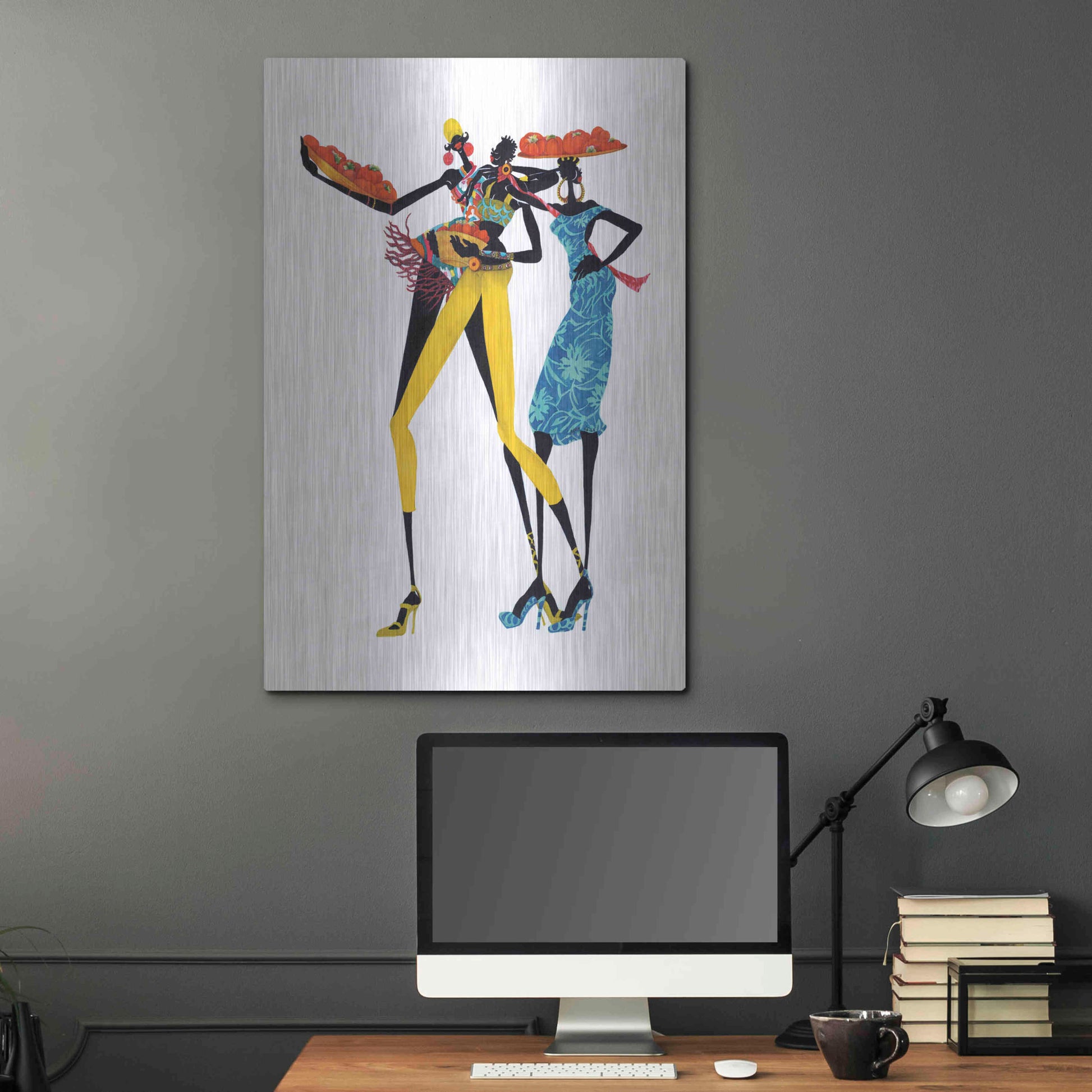 Luxe Metal Art 'Jolie' by Shan Kelly, Metal Wall Art,24x36