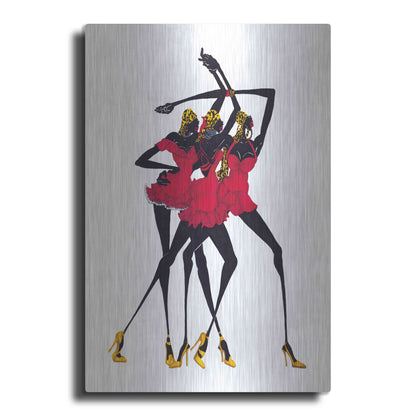 Luxe Metal Art 'Little Red Dress' by Shan Kelly, Metal Wall Art