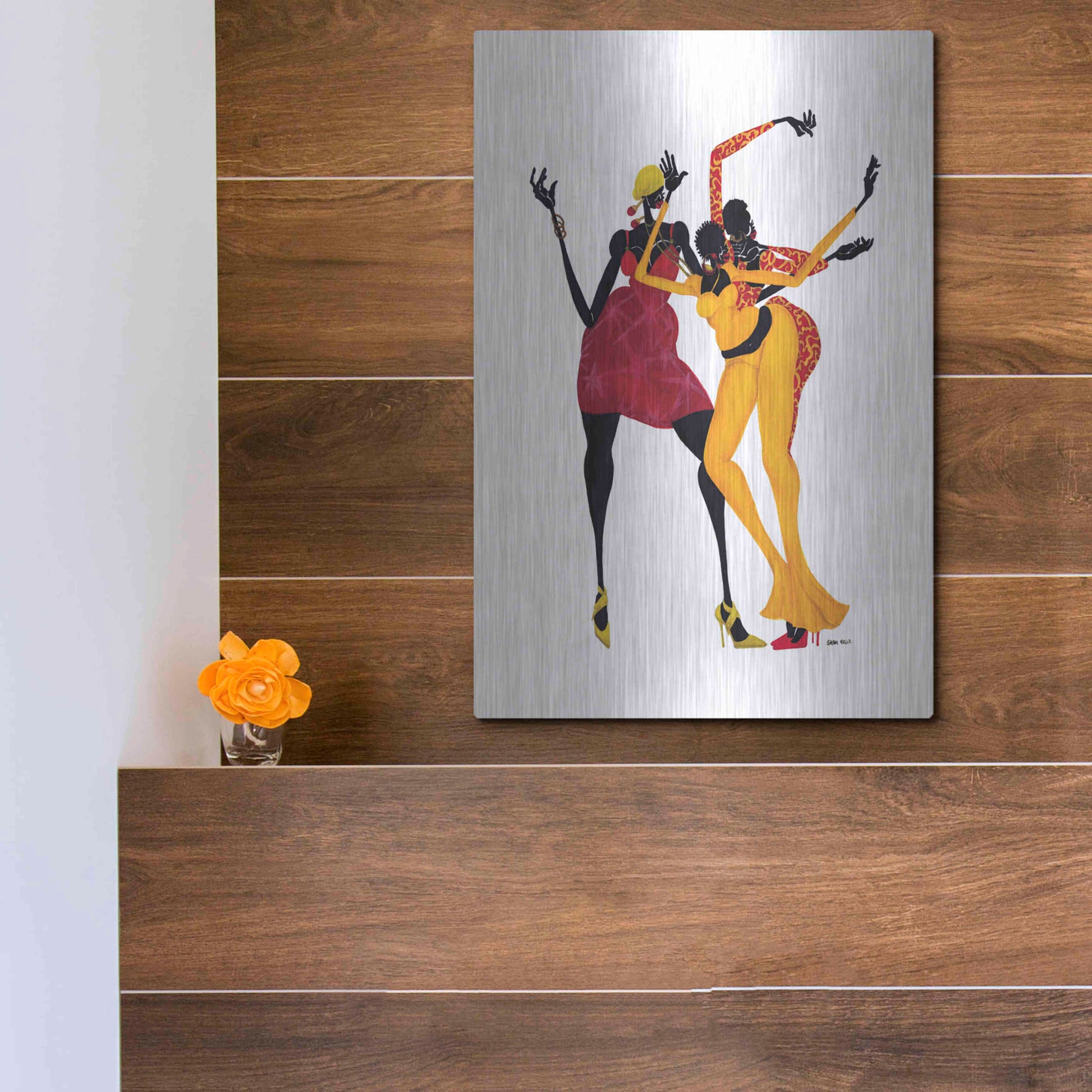 Luxe Metal Art 'Mamas Love Mambo' by Shan Kelly, Metal Wall Art,12x16