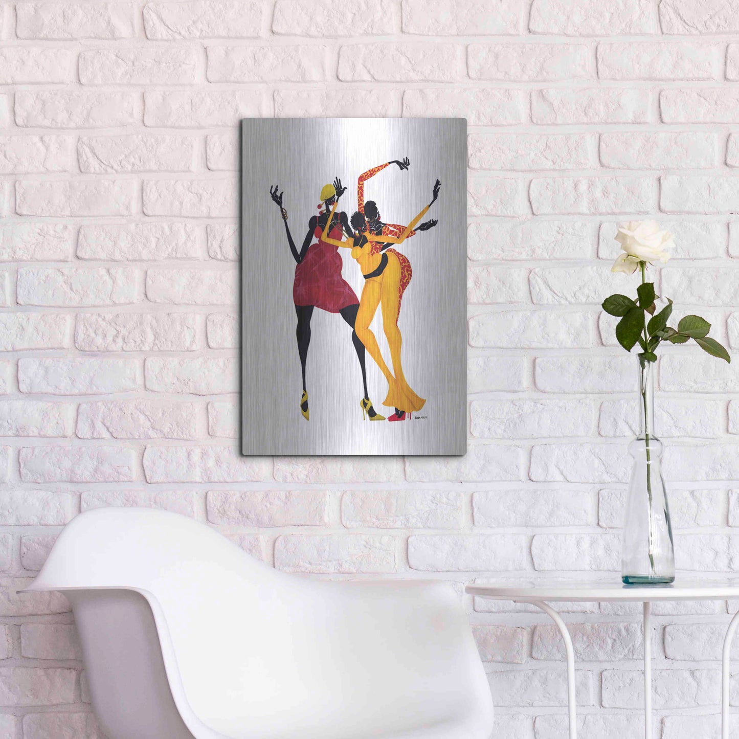 Luxe Metal Art 'Mamas Love Mambo' by Shan Kelly, Metal Wall Art,16x24