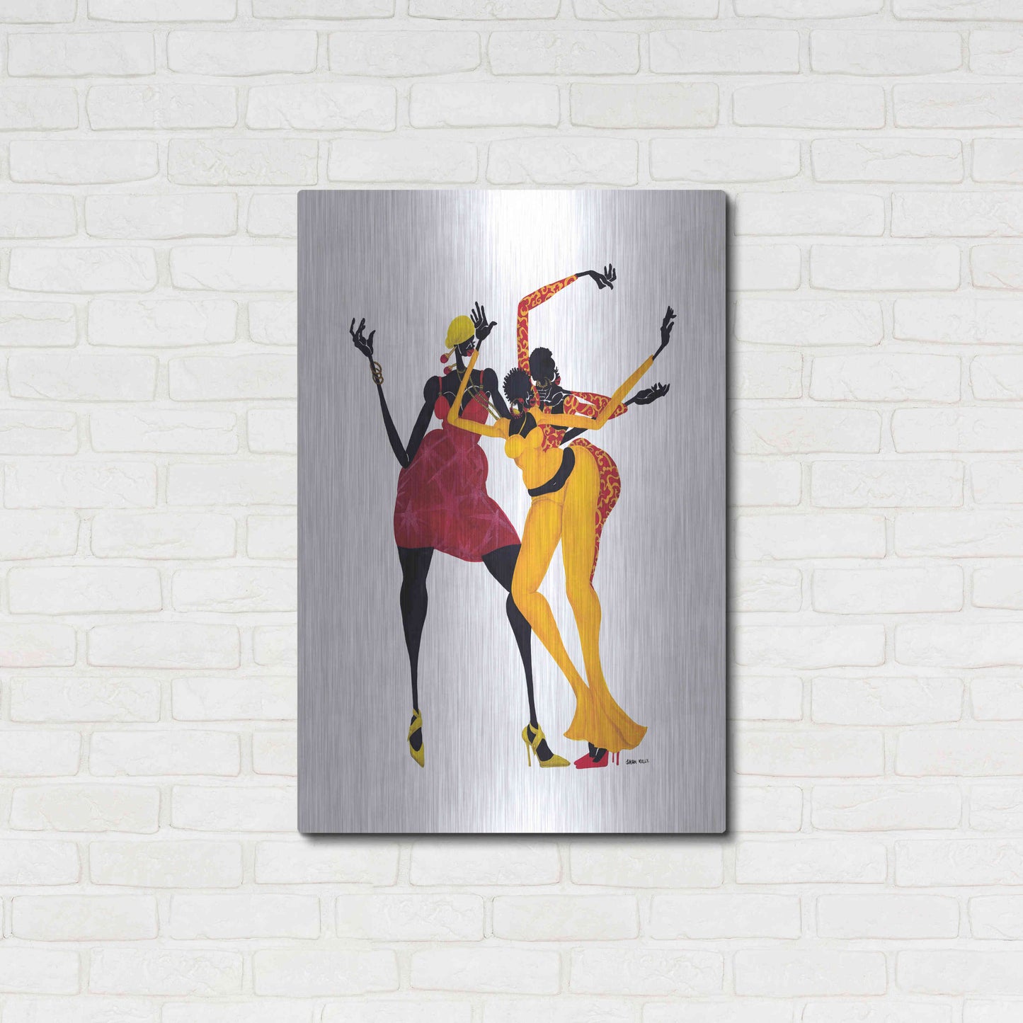 Luxe Metal Art 'Mamas Love Mambo' by Shan Kelly, Metal Wall Art,24x36