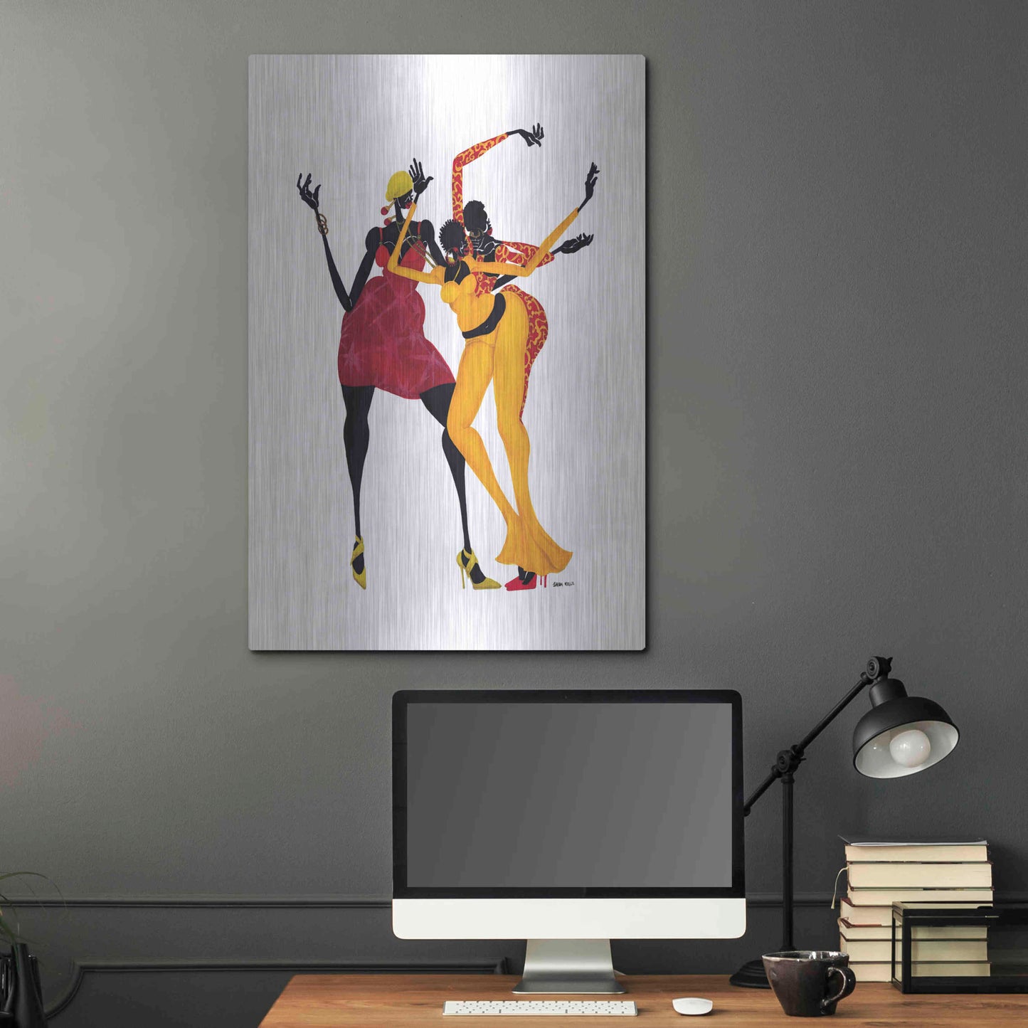 Luxe Metal Art 'Mamas Love Mambo' by Shan Kelly, Metal Wall Art,24x36