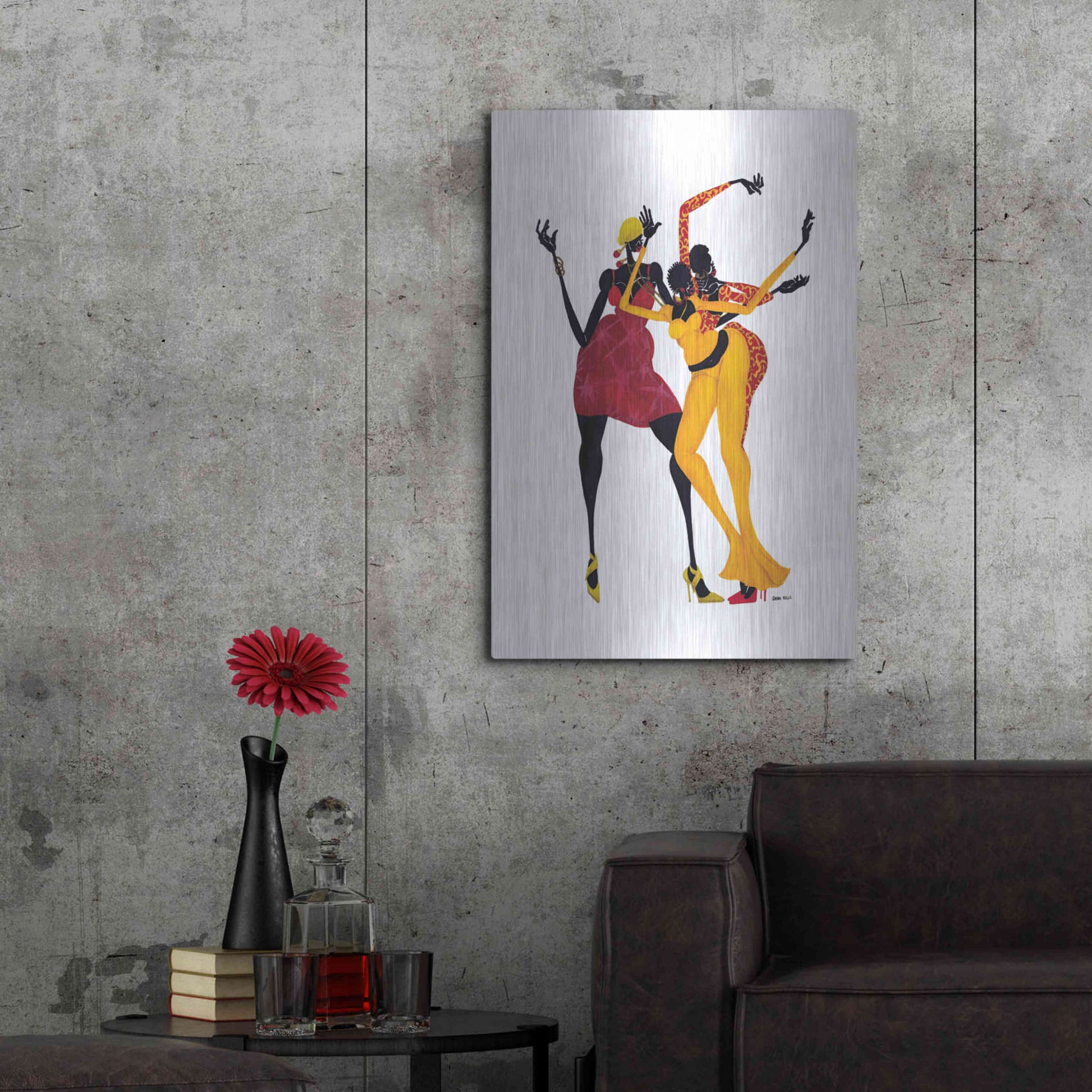 Luxe Metal Art 'Mamas Love Mambo' by Shan Kelly, Metal Wall Art,24x36