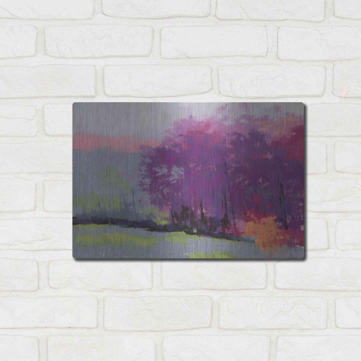 Luxe Metal Art 'Pantone Woods' by Mike Kelly, Metal Wall Art,16x12