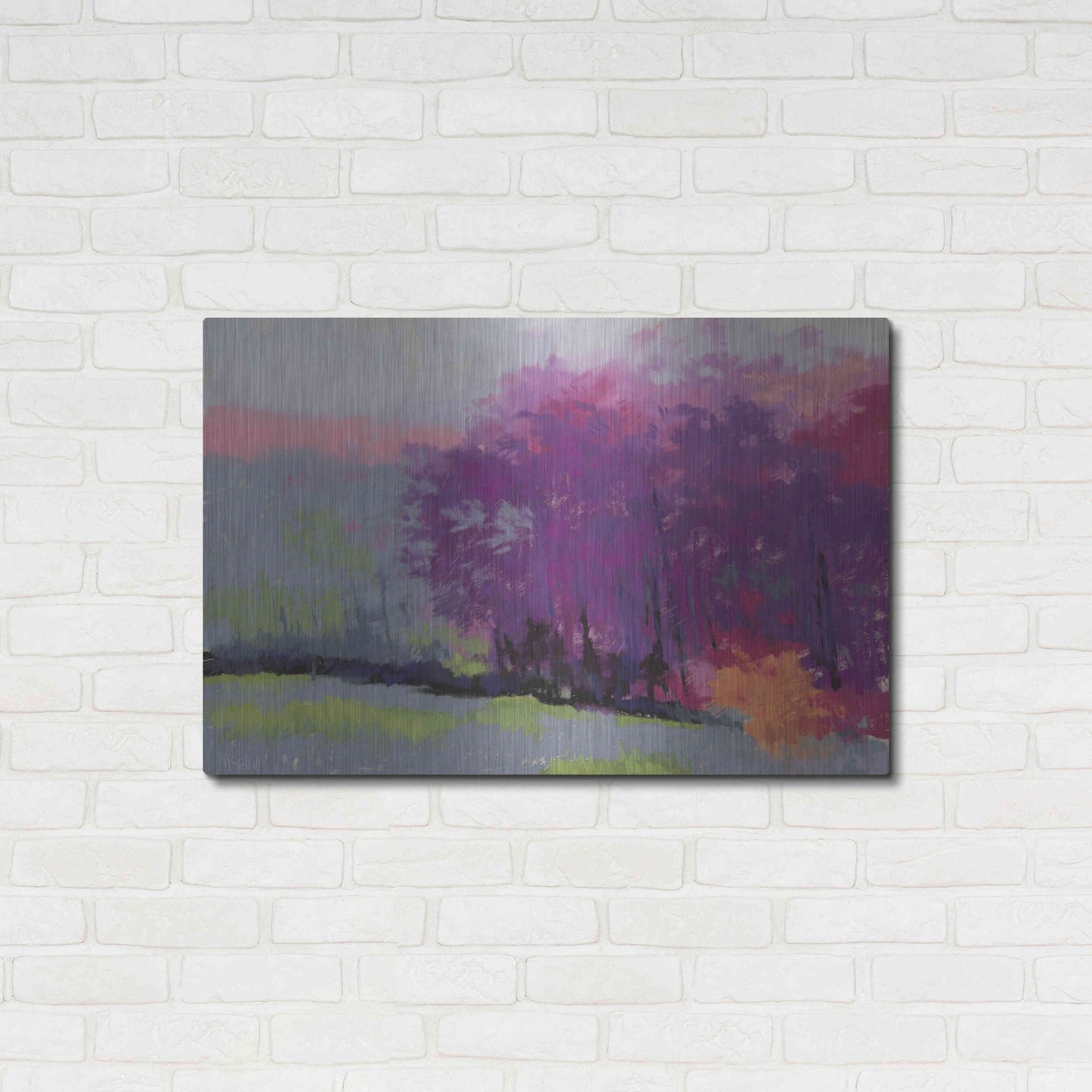 Luxe Metal Art 'Pantone Woods' by Mike Kelly, Metal Wall Art,36x24