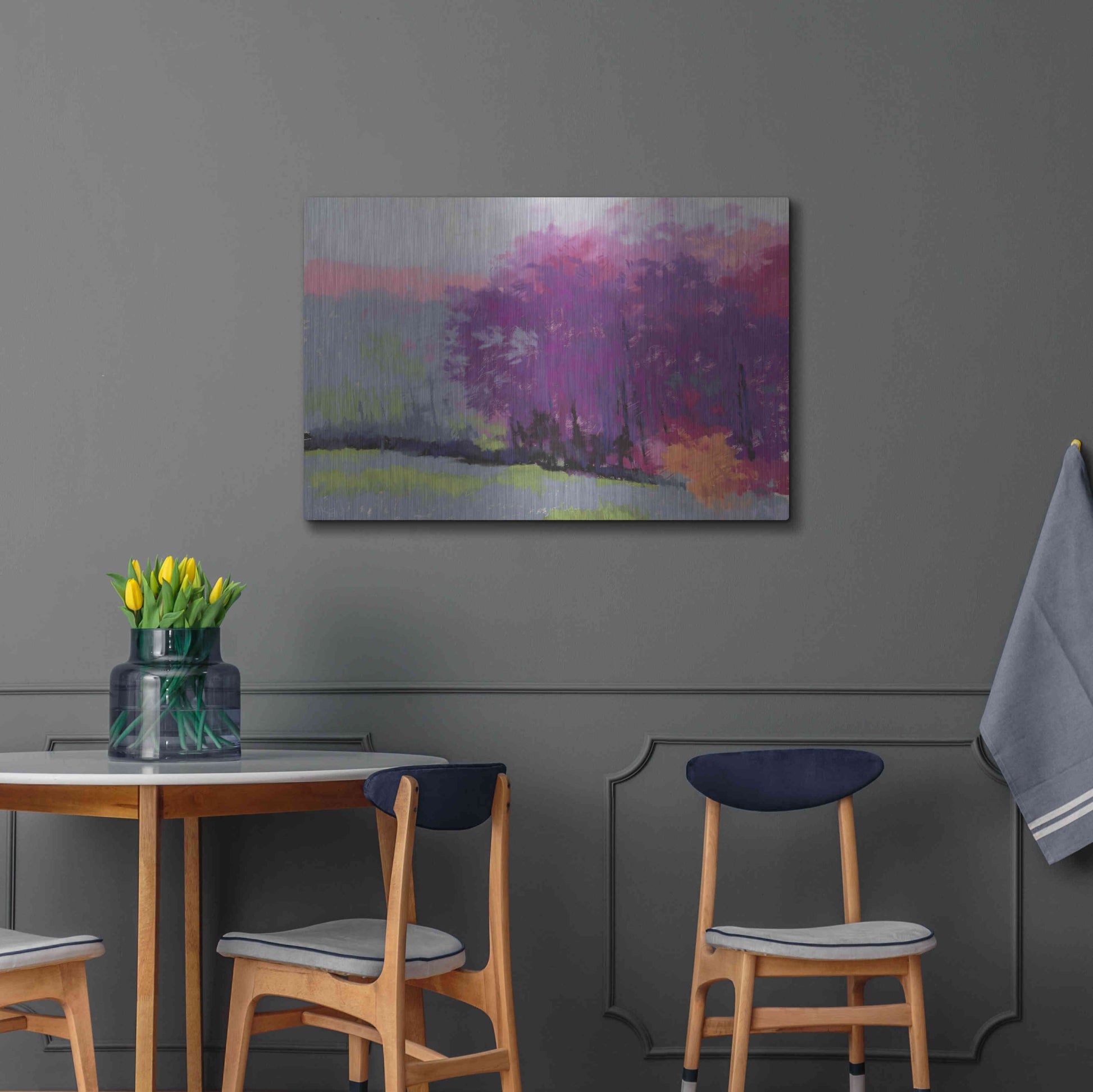 Luxe Metal Art 'Pantone Woods' by Mike Kelly, Metal Wall Art,36x24